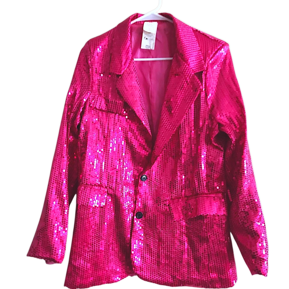 Rubie's Hot Pink Sequined  Blazer (Unisex)
